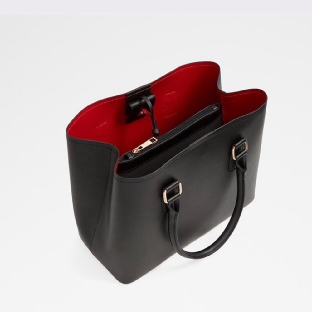 Black Aldo purse with Red interior